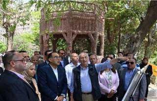 رئيس الوزراء يتفقد مشروع إعادة إحياء حديقة الأزبكية التراثية ومكوناتها